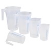 RealPlus Plastic Graduated Measuring and Mixing Pitchers (5 Piece Set)