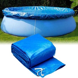 6ft Round Pool Covers for Above Ground Pools Inflatable Swimming Pool Cover Dust Proof Rain Proof Pool Cover for Outdoor Paddling Family Pool Cover