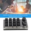 Programmable Macro Keyboard 2 Knobs Blue Switch Black 12 Keys