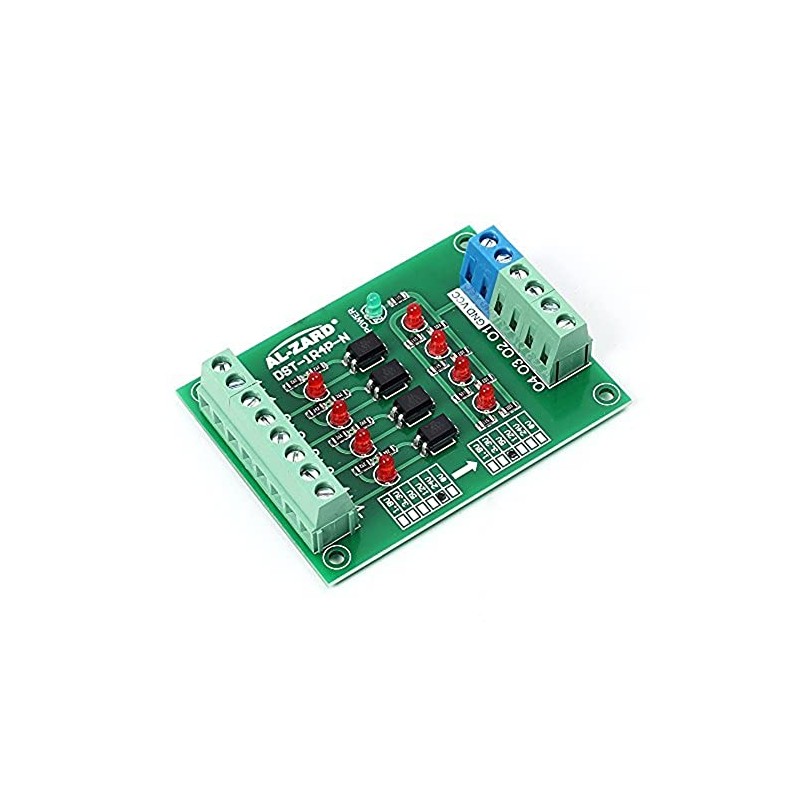 Optocoupler Insulation Module, 4 Channel Optocoupler Isolation Board, 12 V