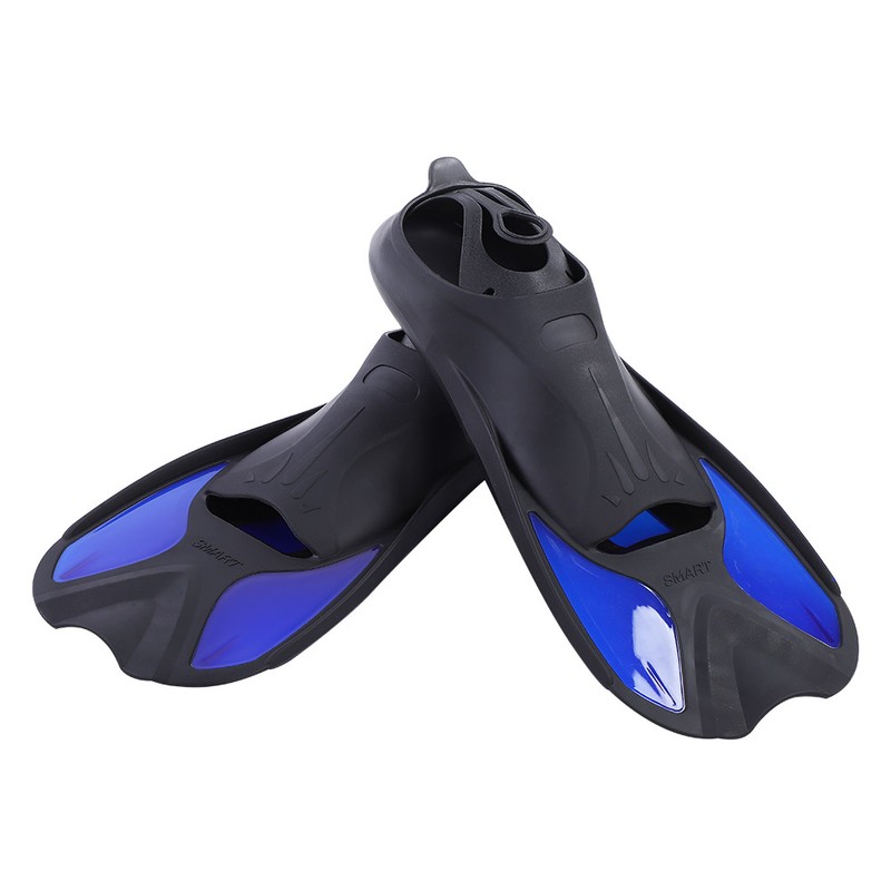 Men Women Swim Foot Fins Swimming Diving Open Heel Adjustable
