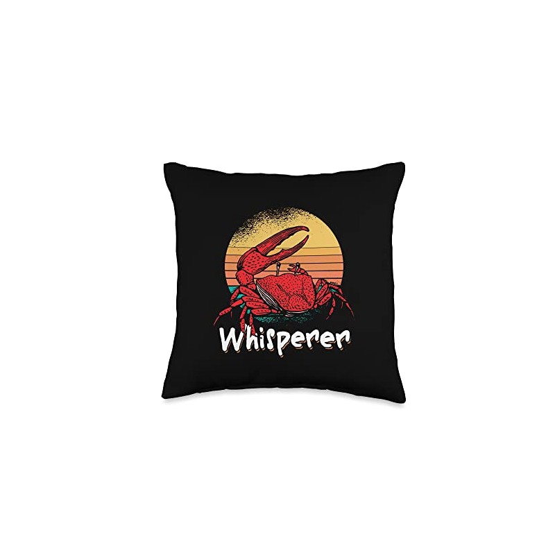 Seafood & Fishing Designs Fisherman Crab Catcher Whisperer Retro Throw