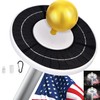 Aurolit Flagpole Light Solar Powered, 6 Updated Ultra Bright 160