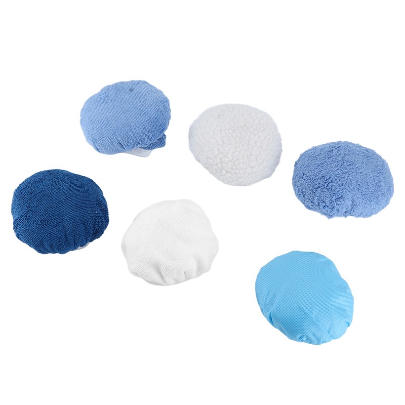 28Pcs Buffer Bonnets 4 Materials Polishing Waxers Pads Bonnet for