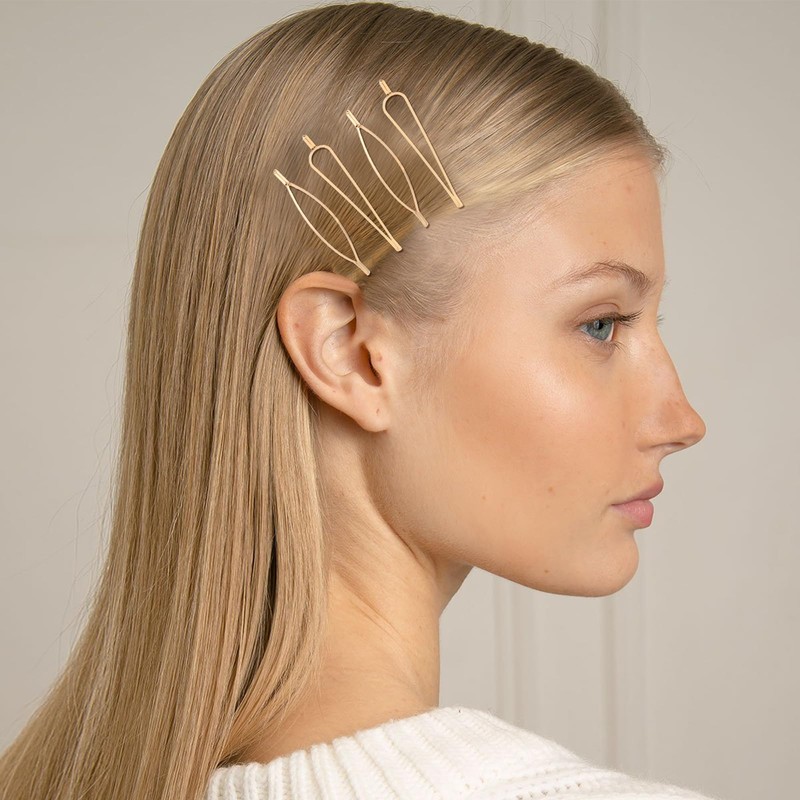 Frcolor Hair Pin, Gold, Three Pin, Pearl, With Bangs, Hair