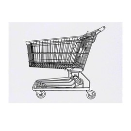 'Shopping Trolley' Temporary Tattoo - Water Resistant, Skin-Safe, Non-Toxic Transfer (TO00057881)