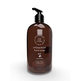 Spa Sense Antibacterial Hand Soap with Aloe Vera - Kills 99.99% of Germs - Non-Drying, Hydrating, Conditioning - Rich, Creamy, and Nourishing Hand Wash, 16 Ounce, Unscented, 2 Pack