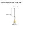 sourcing map Mini Wire Cup Brush Brass Plated Crimped Steel