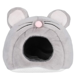 Jeanoko Cat Shaped Beautiful Small Pet Sleeping House Soft Nest Warm Bed Washable Cage for Hamster Hamster Soft Nest