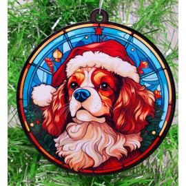 Generic Spaniel Dog Santa Christmas Ornament