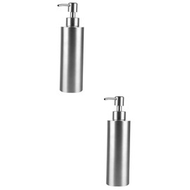 BIUDECO 2 Pcs 250ml Stainless Soap Dispenser Pump Bathroom Soap Dispenser for Lotion Storage