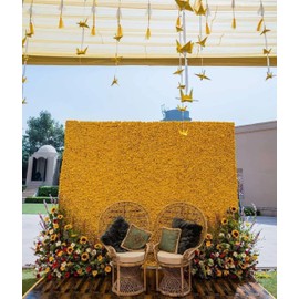 10Pc Marigold Garland 4.5Ft Long Strands of Artificial Marigold Flower Diwali Decorations Home Indian Décor for Pooja Wedding Spring Bush Floral Faux Garland Día de Muertos Décor Day of Dead Christmas