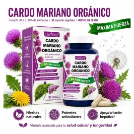 Gwynne Cardo Mariano Orgánico Cápsulas,silymarin Milk Thistle 30:1 Extracto,apoyo A La Desintoxicación Y Reparación Del Hígado,apoyo A Los Antioxidant