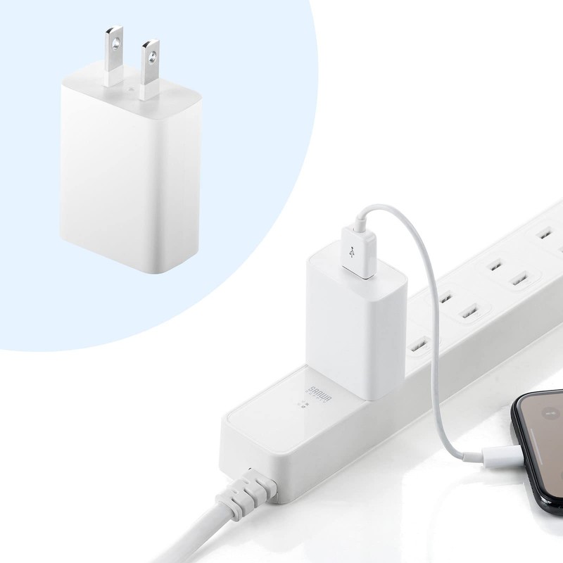 Sanwa Supply ACA-IP87W USB Charger USB A x 1 Port