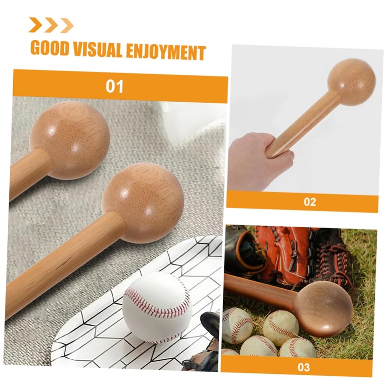 SUPVOX 2pcs Wooden Glove Mallet for Baseball Glove Shaping and