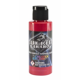 Wicked Colors Createx W303 Pearl Red 2oz. water-based universal airbrush paint. by SprayGunner