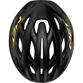 MET Estro MIPS Helmet, Black/Lime Yellow Metallic Glossy, Small