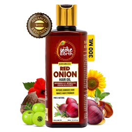 The Indie Earth The Indie Earth Advanced Red Onion Oil 300ml, Repairs Damaged Hair - Makes hair Thicker & Stronger