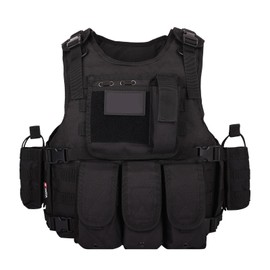 PIKEON Tactical Airsoft Vest Outdoors CS Game Paintball Vest Adjustable Adult Suitable for Train (CP)