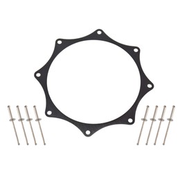 Black Ano Exhaust Trim Ring for 5" exhaust w/rivets Bullhorn Turbo 5.5" ID