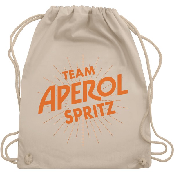 Shirtracer - Gym Bag Backpack - Team Aperol Spritz JGA Girls Night Out Aperol Gift, 02 natural white