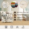 YCOLL Cushion Covers, Set of 4, Linen, Decorative, Geometric Pattern,