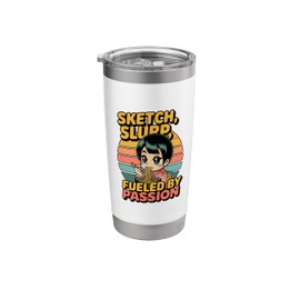 Creative Manga Lover Ramen Bowl Sketching Japanese Anime Stainless Steel Insulated Tumbler
