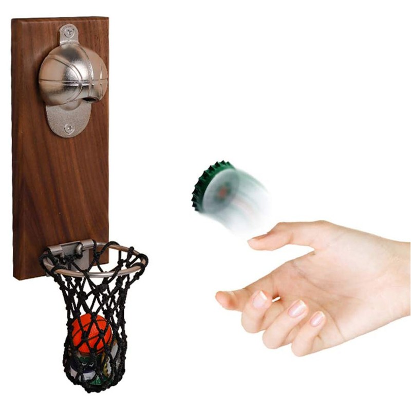 Wall Mounted Bottle Opener with Magnetic Lid Beer Bottle Opener
