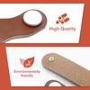 Uenhoy 4 Pack Genuine Leather Drawer Pulls, Brown Cabinet Pulls