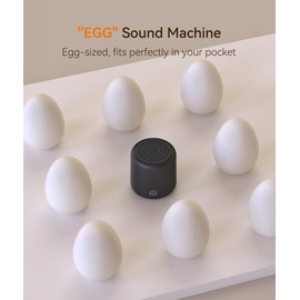 Dreamegg Sound Machine - Portable Sound Machine for Baby%Adults, 16 Soothing Sounds, Timer, Travel Mini White Noise Sound Machine for On-The-go Home Baby Shower Registry Gift, 2 Pack, White&Black
