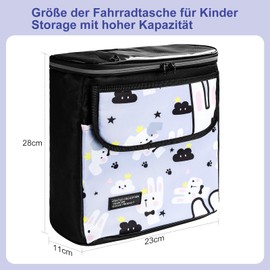 Children's Bicycle Bag, Handlebar Bag, Waterproof Bicycle Basket, Children for Balance Bike, Tricycle Scooter, Bicycle Basket Children Front, Bicycle Handlebar Bag, Universal Fit (Rabbit)