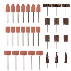 Mardatt 54Pcs Grinding Stone Set with 1/8"Shank for Rotary Tool, Abrasive Sanding Drill Bit and 80 Grit Abrasive Flap Wheel Sander Abrasive Sandpaper Grinding Head Rotary Tool for Rust Removal Metal