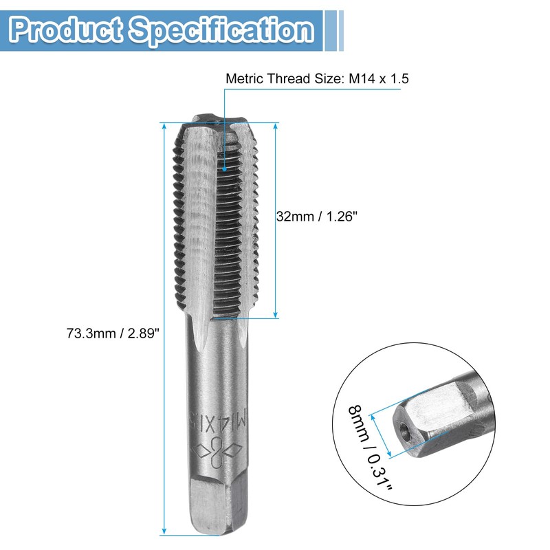 sourcing map 2 Set Metric Hand Taps, M14 x 1.5
