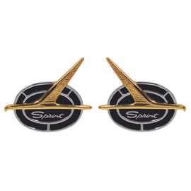 Auto Krafters Compatible/Replacement For Emblems Nameplates Ornaments Roof Pillars LH RH 1963 Falcon Sprint Hardtop & Convertible Futura (C3DZ-63517A18-9)