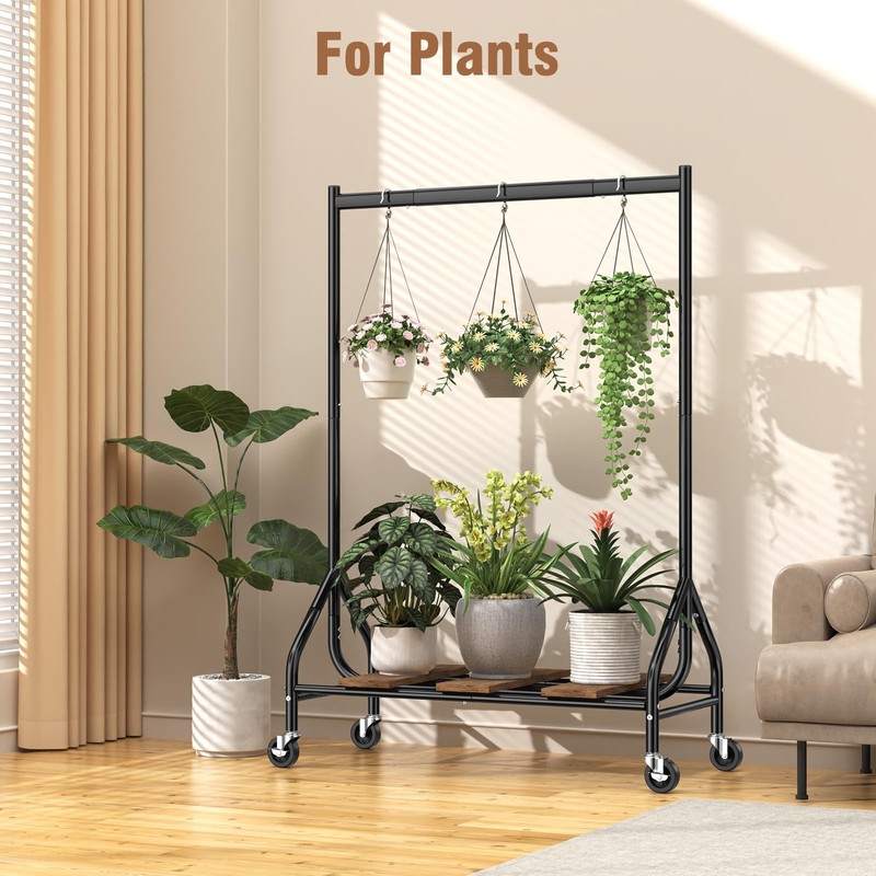 EAGMAK Heavy Duty Clothes Rack Load 420 LBS, Rolling Garment
