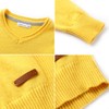 CUNYI Boys V-Neck Sweater Long Sleeve Pullover Sweater Knit, Gold