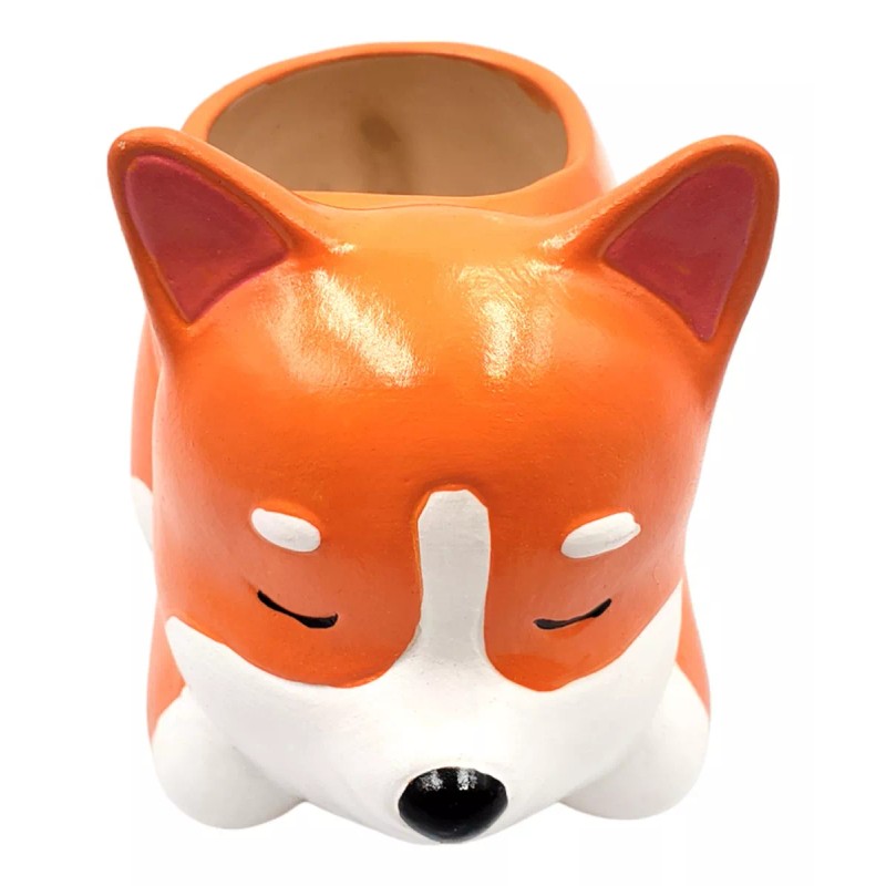 Muna Maceta Cerámica Esmaltada Animales Cactus Suculenta Decorada