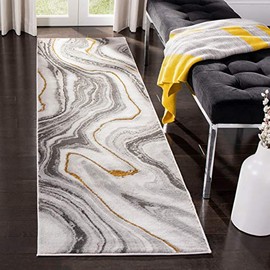 Safavieh Craft Collection CFT819F Modern Abstract Runner, 2'3" x 22' , Grey / Gold