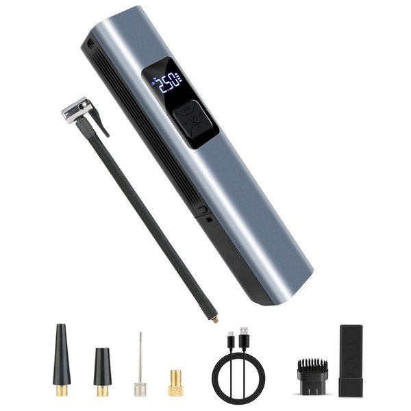 Luftpumpe Tragbare 4 in 1, kabelloser Kompressor, Staubsauger für Auto