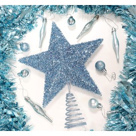 Christmas Concepts® 28cm Sparkly Tree Top Star - Luxury Christmas Decorations (Ice Blue)