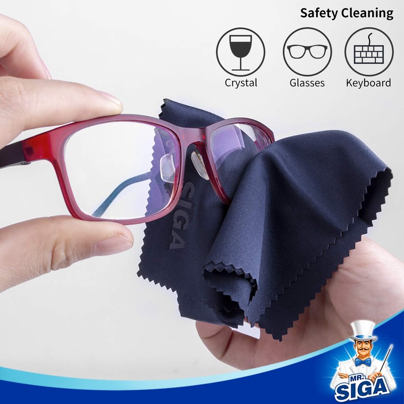 MR.SIGA Premium Microfiber Cleaning Cloths for Lens, Eyeglasses, Screens, Tablets,
