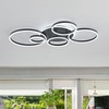 O'NEELDY Black Flush Mount Ceiling Light Dimmable Dining Room Light