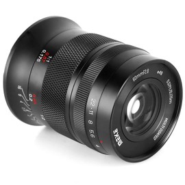 Meike 60mm f2.8 Large Aperture APS-C Macro Lenses Manual Focus Prime Fixed Lens Compatible with Olympus EM1 M5 M10 EP5 EPL3 PL5 Panasonic Lumix GM1 GM2 GX1 GX Mirrorless M4/3 Mount Camera