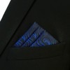 S&W SHLAX&WING Navy Pocket Square for Suit Silk Handkerchief XL