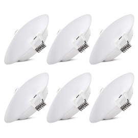 Homdec 4.5inch RV LED Recessed Down Light, 12V LED RV Puck Light, 3500K Warm White, 12Volts Interior Light for RV Boat Trailer Camper Motorhome Truck, 6Packs