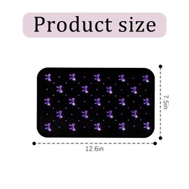 Zpana Car Center Console Cover, Waterproof Leather Bow Ribbon Vehicle Arm Rest Pad, Comfortable Automotive Interior Seat Box Armrest Protection Cushion Accessories, Universal Fit (Purple)