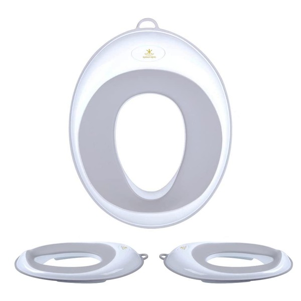 KARAN KING - Ultimate Potty Pro: Non-Slip, Portable, and Stylish Grey Potty Training Toilet Seat Topper (Best Potty Seat for Toddlers, Comfortable and Versatile)