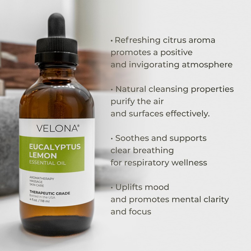 Eucalyptus Lemon Essential Oil by Velona - 0.5 oz |