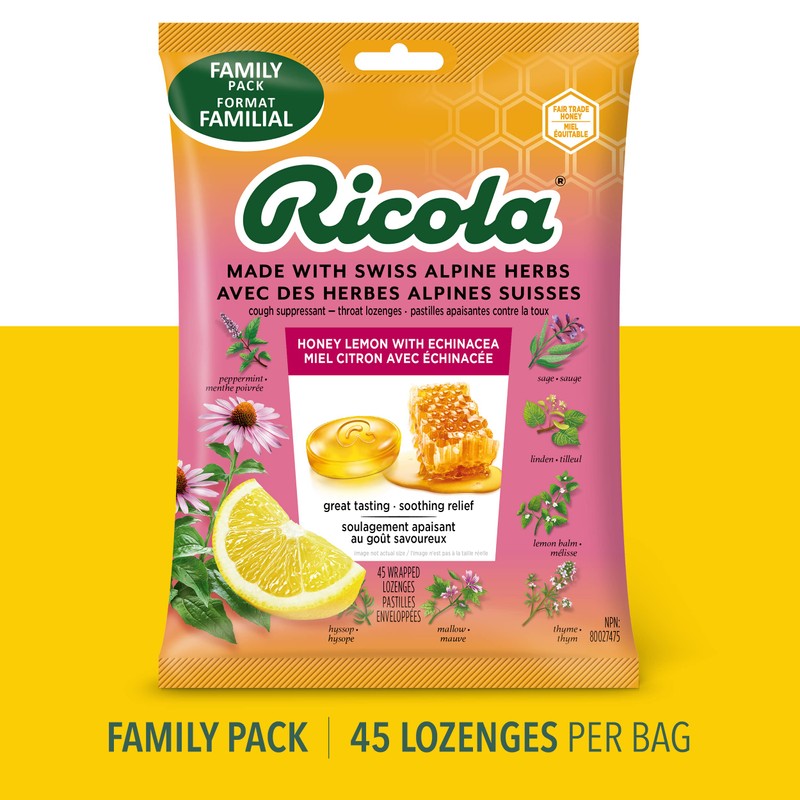Ricola Honey Lemon Echinacea Cough Drops