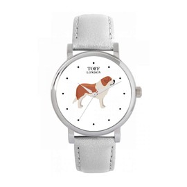 Toff London Saint Bernard Women's Dog Watch 38 mm Case 3 ATM Waterproof Custom Designed Quartz Movement Luxury Fashionable, TLWS-38788